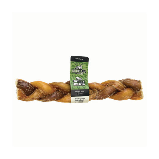Redbarn® Braided Bully Stick Chewy Dog Treats 7 Inch