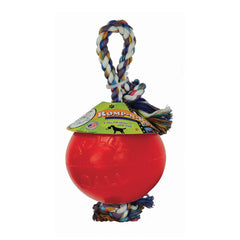 Jolly Pets® Romp-n-Roll™ Tail Wagging Ball Dog Toys Red Color Medium 6 Inch