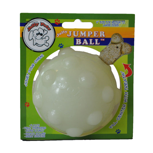 Jolly Pets® Jolly Jumper Dog Treats Toys Glow-in-the-Dark Color Large 4 Inch