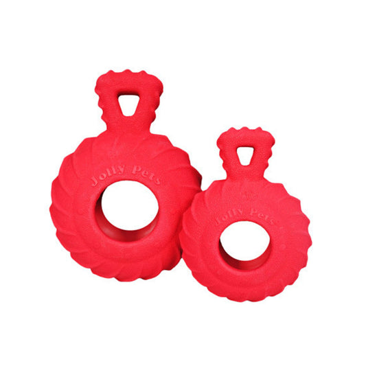 Jolly Pets® Jolly Tuff™ Treader Dog Toys Red Color Small 4.5 Inch