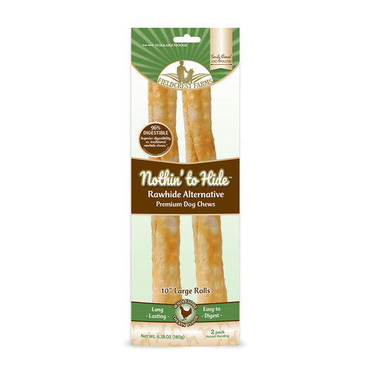 Nothin' to Hide™ Large 10" Chicken Roll Dog Chew 2 Pack