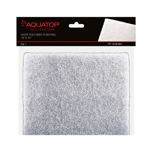 Aquatop® White Poly Fiber Media Pad 18 Inch x10 Inchx 0.4 Inch