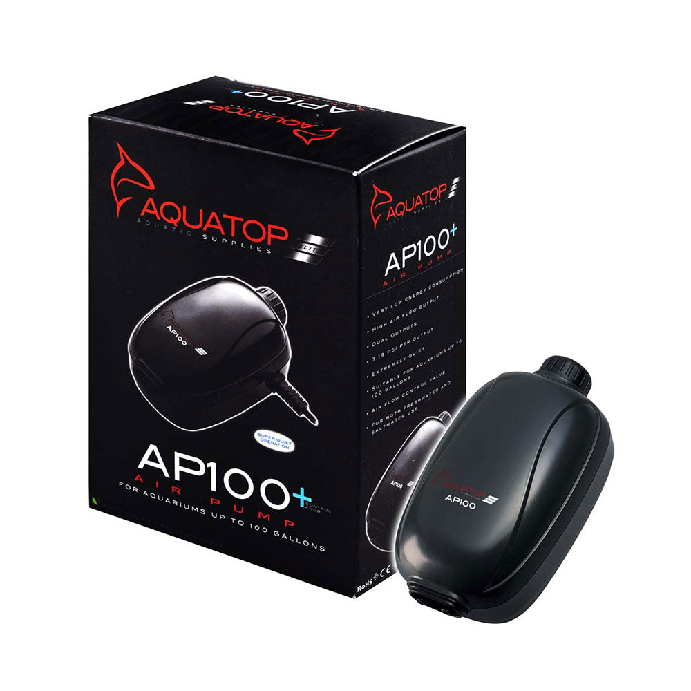 Aquatop® Breza™ Aquarium Air Pump 40-100 Gal Black Color
