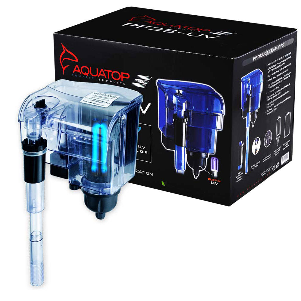 Aquatop® Power Filter 25 Gal Translucent Aqua Blue Color with UV Sterilization