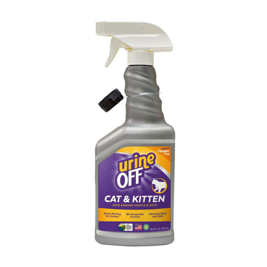 Urine OFF Cat/Kitten Formula Hard Surface Sprayer with Carpet Applicator Cap, 16.9oz