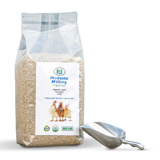 Modesto Milling® Organic, Non-GMO Layer Pellets for Chickens, Formulated Without Corn or Soy, 10lbs
