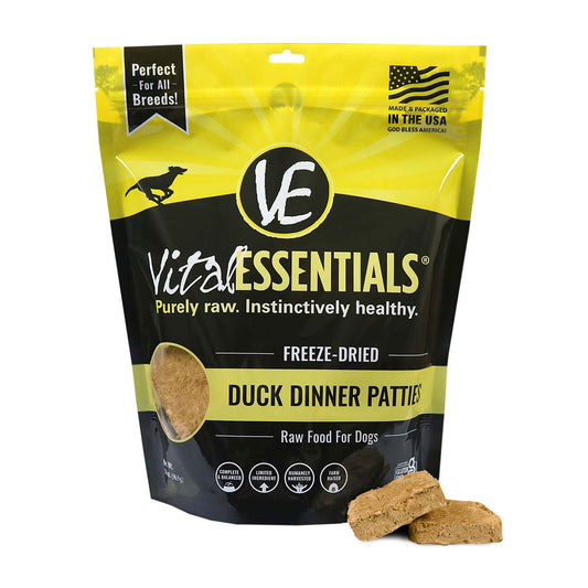 Vital Essentials® Freeze-Dried Duck Dinner Patties Dog Food 14 Oz