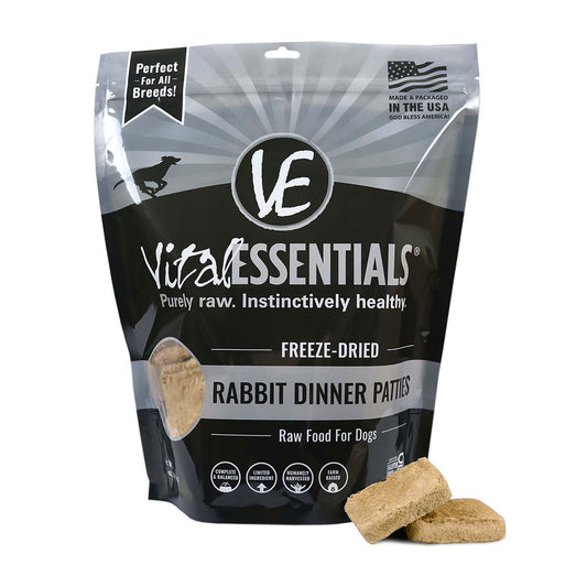Vital Essentials® Freeze-Dried Rabbit Dinner Patties Dog Food 14 Oz