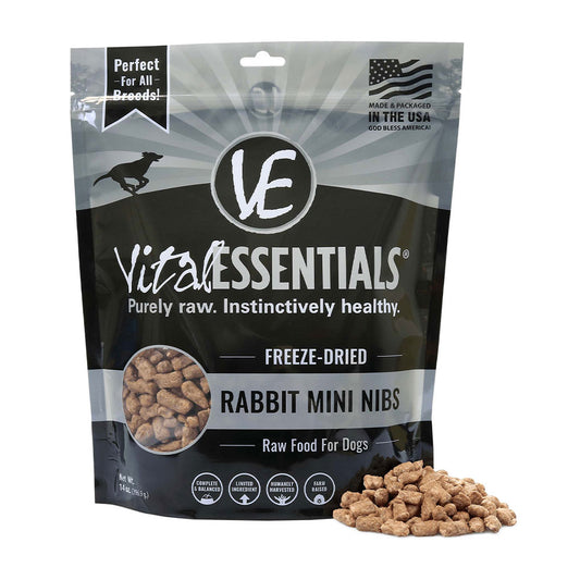 Vital Essentials® Freeze-Dried Rabbit Mini Nibs Dog Food 14 Oz