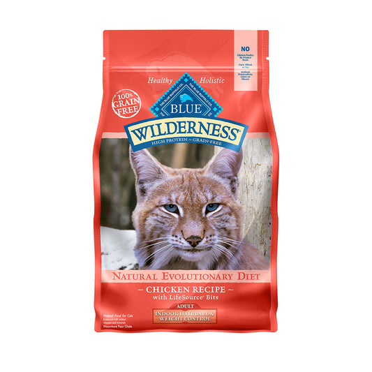 Blue Buffalo™ Wilderness™ Natural Evolutionary Diet™ Indoor Hairball & Weight Control Grain Free Chicken Recipe Adult Cat Food 5 Lbs