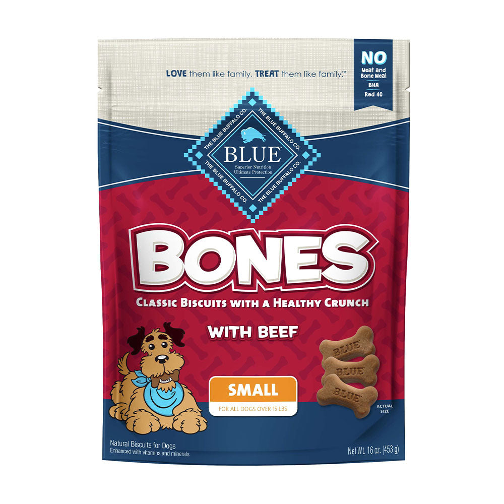 Blue Buffalo™ Bones with Real Beef Biscuit For Dog 16 Oz Small