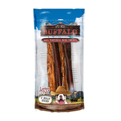 Loving Pets® Pure Buffalo™ Grain Free Bully Sticks Natural Dog Treats 9 Inch X 4 Pack