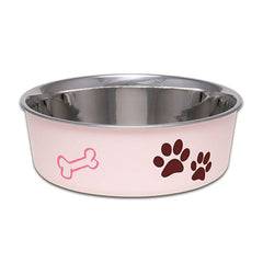 Loving Pets® Bella Bowls Classic Pet Dish Paparazzi Pink Color Medium