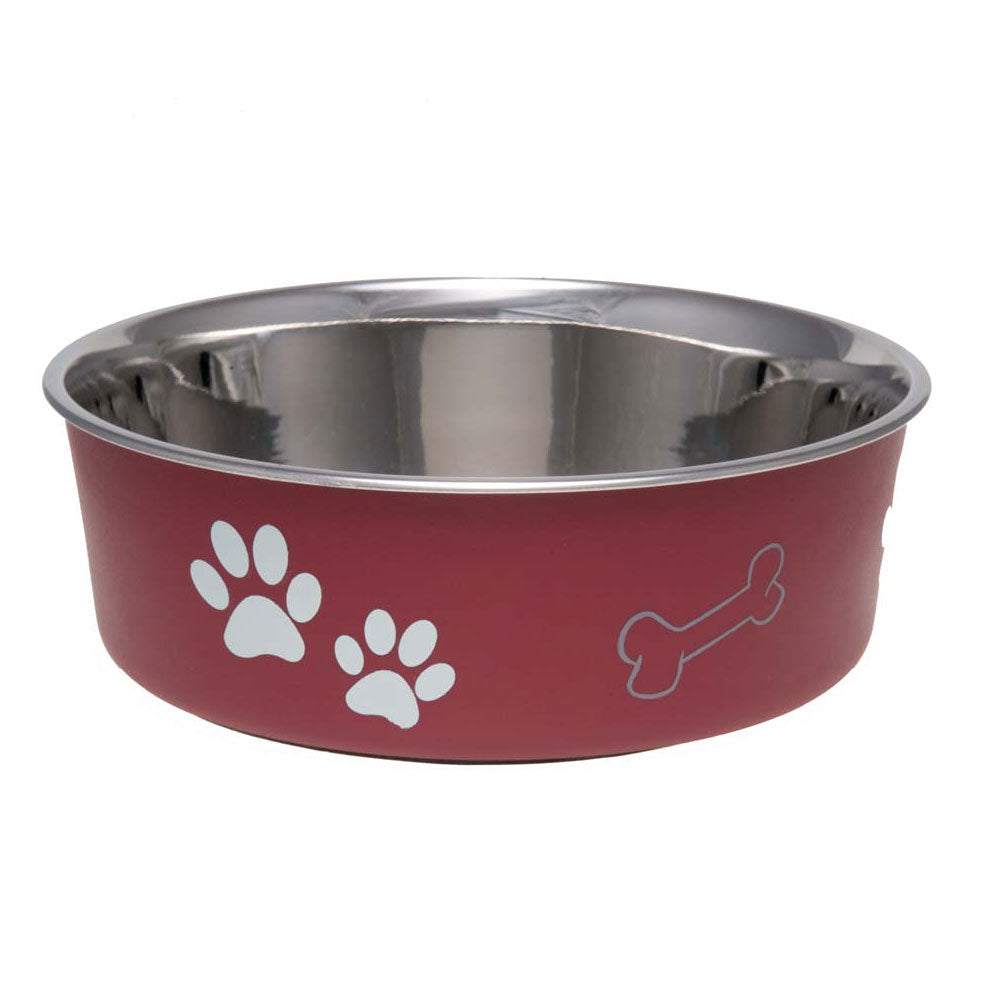 Loving Pets® Bella Bowls Classic Pet Dish Merlot Color Medium