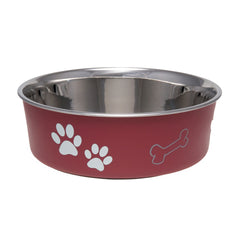 Loving Pets® Bella Bowls Classic Pet Dish Merlot Color Large