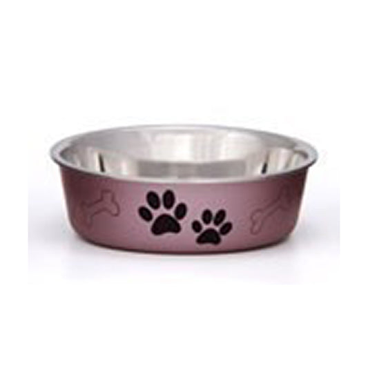 Loving Pets® Bella Bowls Metallic Pet Dish Grape Color Large