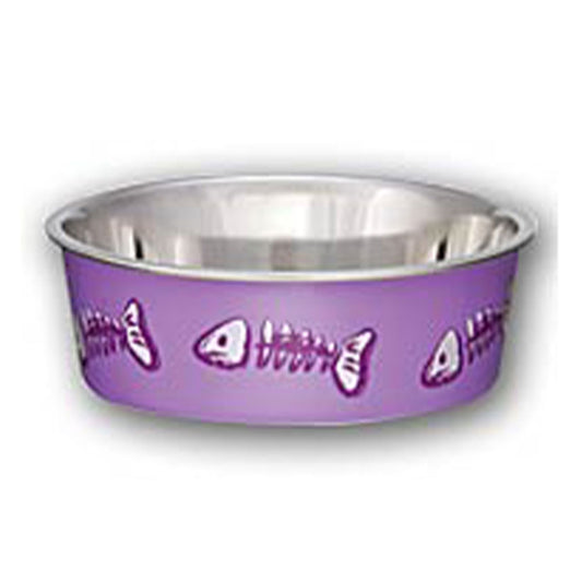 Loving Pets® Bella Bowls Designer Fish Cat Dish Lilac Color X-Small