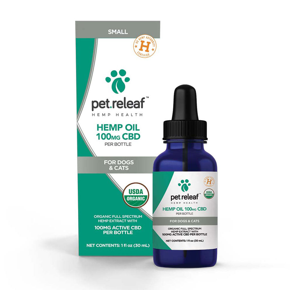 Pet.Releaf® Organic CBD Hemp Oil For Dog & Cat 100mg