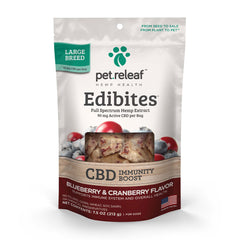Pet.Releaf® Edibites® Blueberry & Cranberry Hemp Oil Immunity Boost Chew for Large Dogs 7.5oz