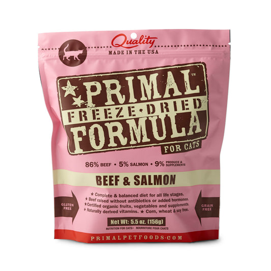 Primal™ Freeze Dried Raw Feline Beef & Salmon Formula Cat Nuggets 5.5 Oz