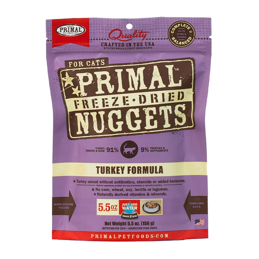 Primal™ Freeze Dried Raw Turkey Formula Cat Nuggets 5.5 Oz