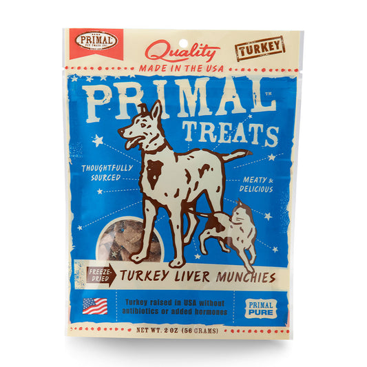 Primal™ Freeze Dried Turkey Liver Munchies Cat & Dog Treat 2 Oz