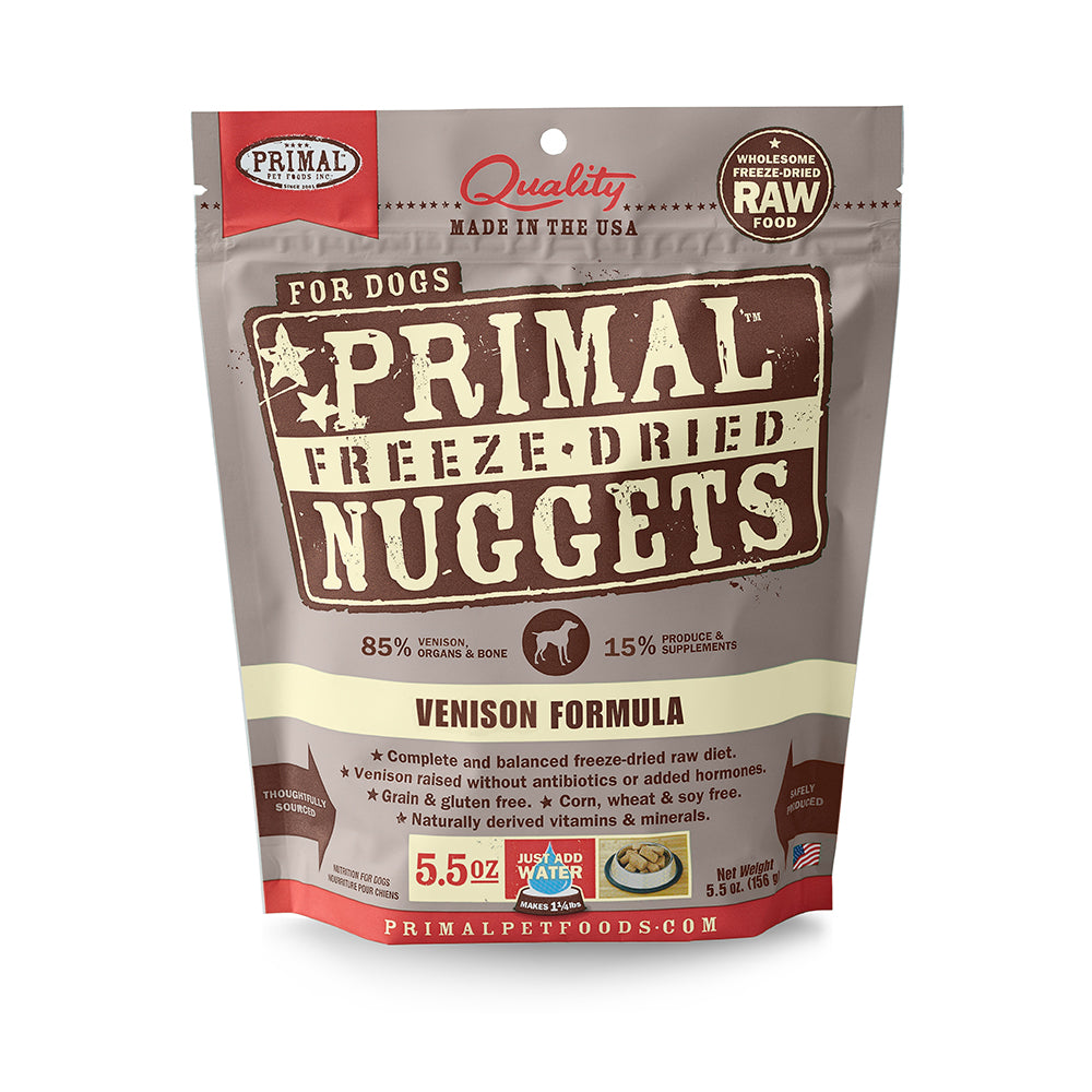 Primal™ Freeze Dried Raw Venison Formula Dog Nuggets 5.5 Oz