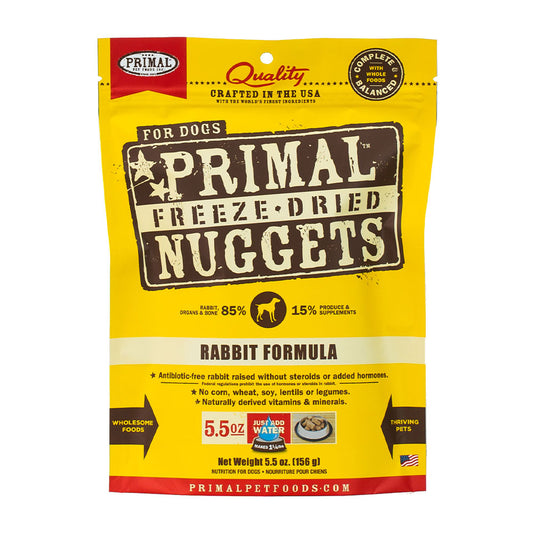 Primal™ Freeze Dried Raw Rabbit Formula Dog Nuggets 5.5 Oz