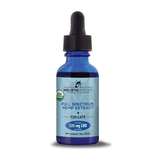 Holistic Hound® USDA Certified Organic Full Spectrum Hemp Oil with 125 mg CBD for Cat 0.5 Oz