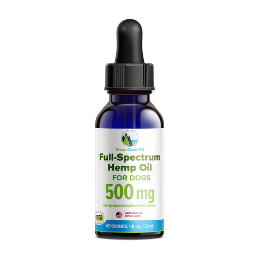 Green Coast Pet™ Broad Spectrum Hemp Oil for Dogs 500mg 1oz