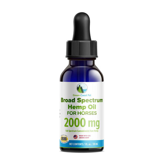 Green Coast Pet™ 2000 mg Broad Spectrum (0.0% THC) CBD Oil with Peppermint for Horse 1 Oz