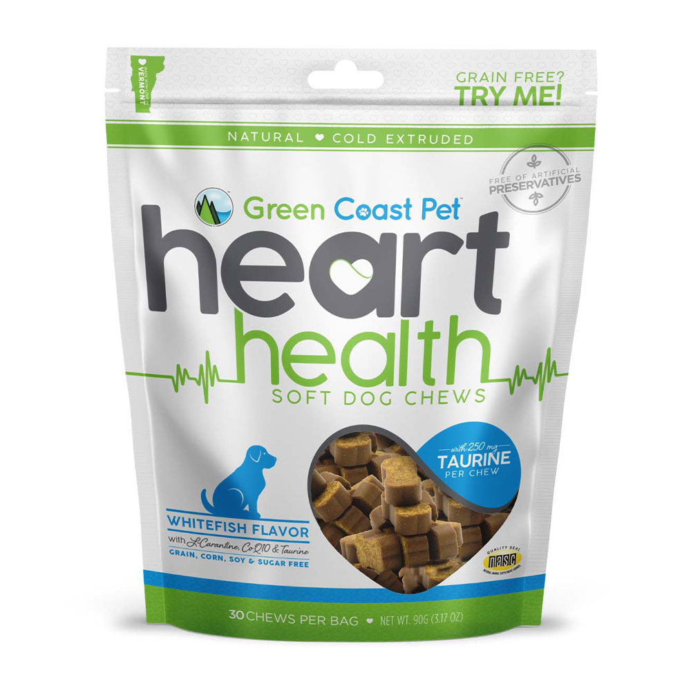 Green Coast Pet™ Grain Free Heart Health Soft Chews Whitefish For Dog