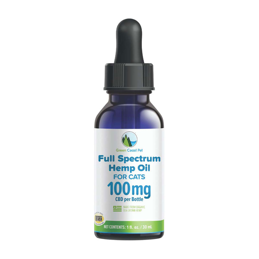 Green Coast Pet™ Full Spectrum CBD Oil For Cats 100 mg x 1 Oz