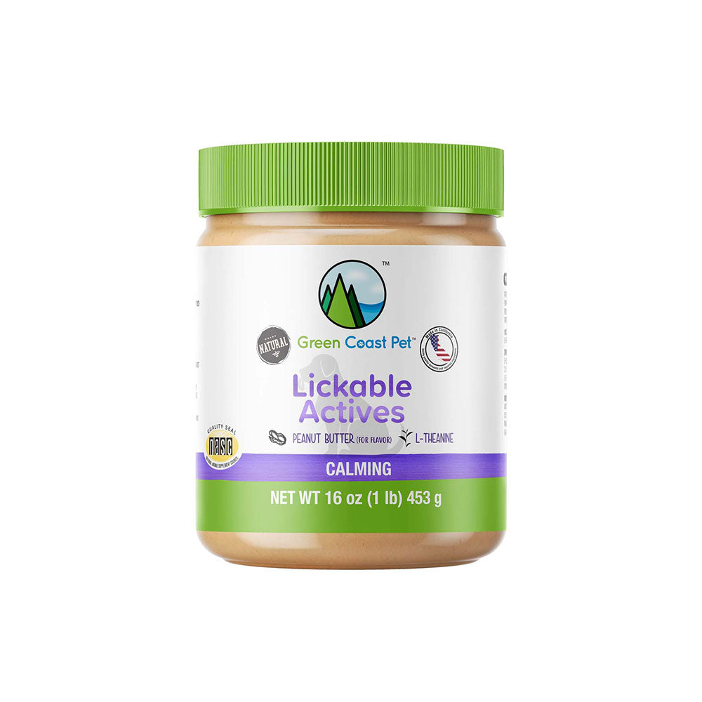 Green Coast Pet™ Lickable Actives™ Peanut Butter Flavor Calming Formula Dog Supplement 16 Oz