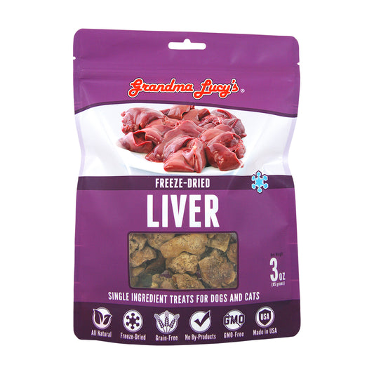 Grandma Lucy’s® Freeze Dried Liver Single Ingredient Cat & Dog Treats 3 Oz
