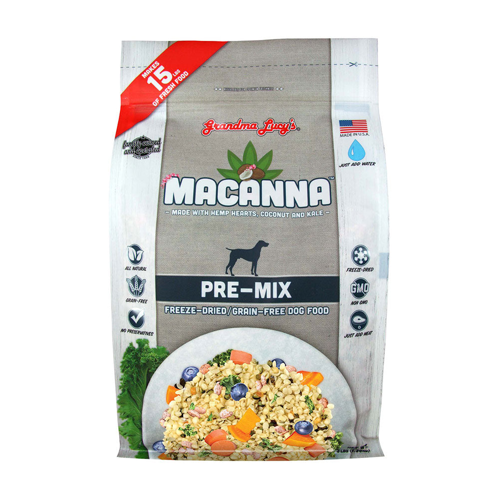 Grandma Lucy’s® Macanna™ Freeze Dried Grain Free Pre-Mix Recipe Dog Food 3 Lbs