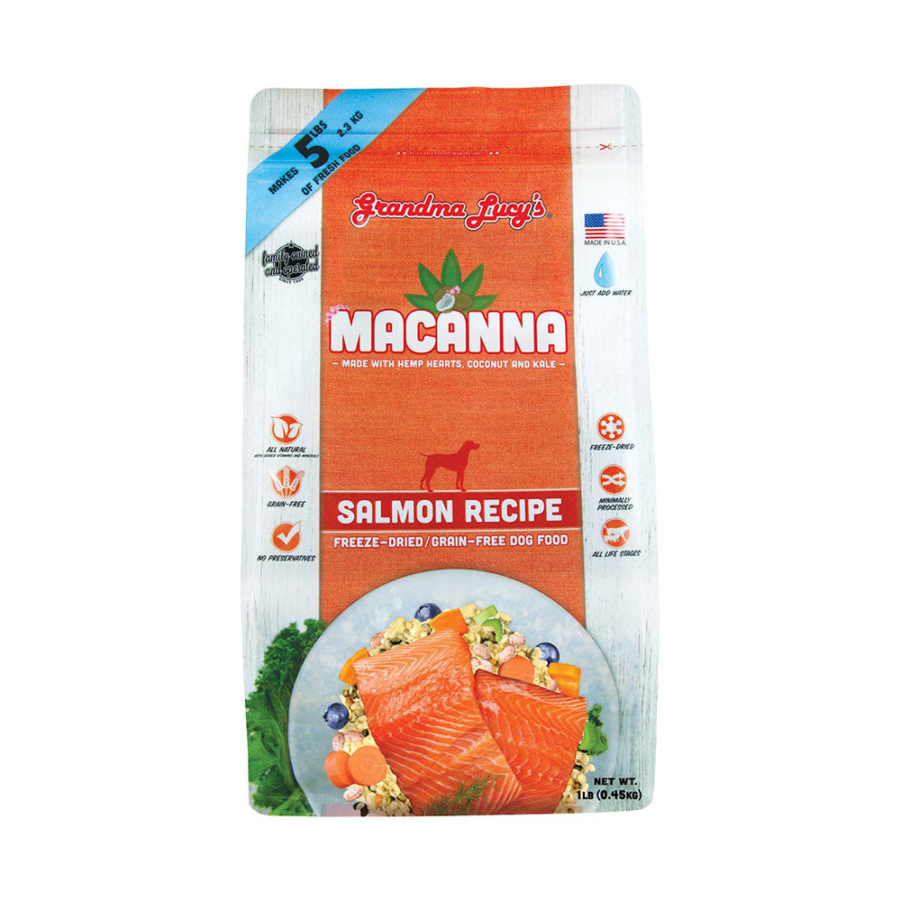 Grandma Lucy’s® Macanna™ Freeze Dried Grain Free Salmon Recipe Dog Food 1 Lbs
