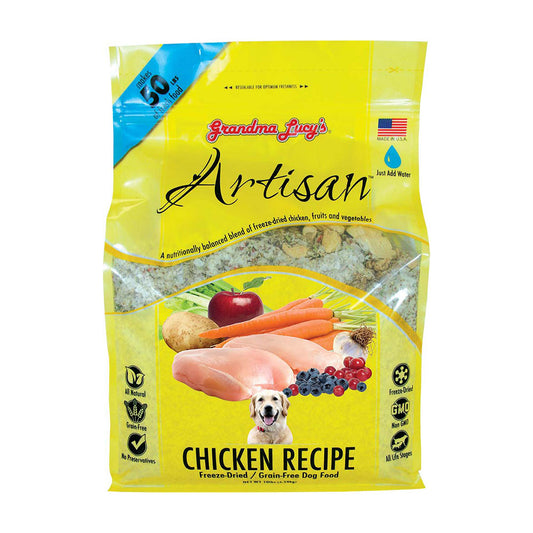 Grandma Lucy’s® Artisan™ Freeze Dried Grain Free Chicken Recipe Dog Food 10 Lbs