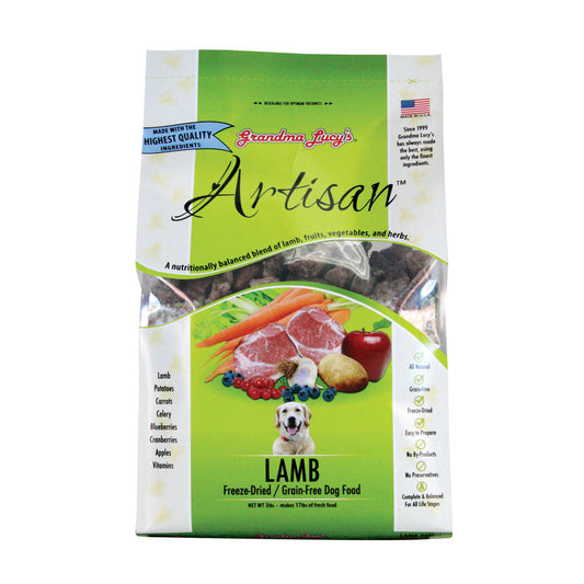 Grandma Lucy’s® Artisan™ Freeze Dried Grain Free Lamb Recipe Dog Food 3 Lbs