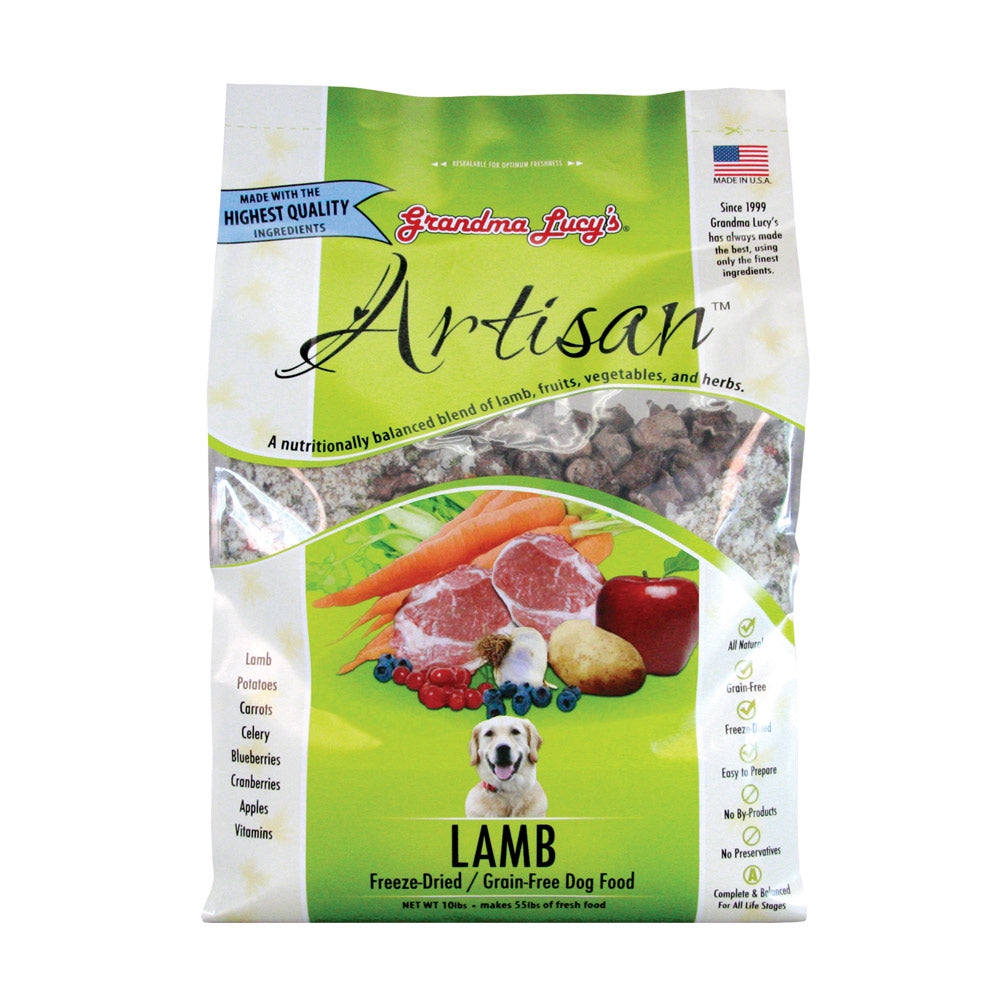 Grandma Lucy’s® Artisan™ Freeze Dried Grain Free Lamb Recipe Dog Food 10 Lbs