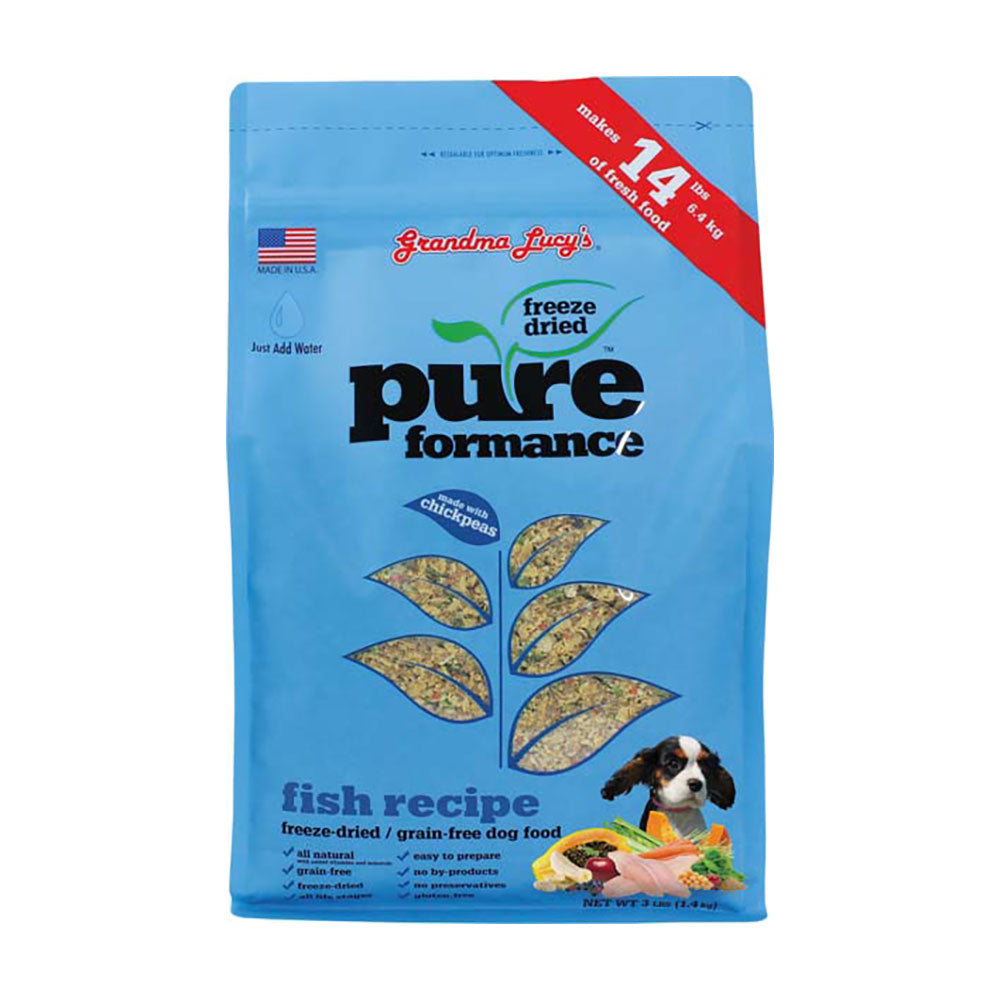 Grandma Lucy’s® Pureformance™ Freeze Dried Grain Free Fish Recipe Dog Food 3 Lbs