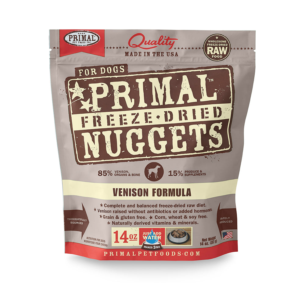 Primal™ Freeze Dried Raw Venison Formula Dog Nuggets 14 Oz