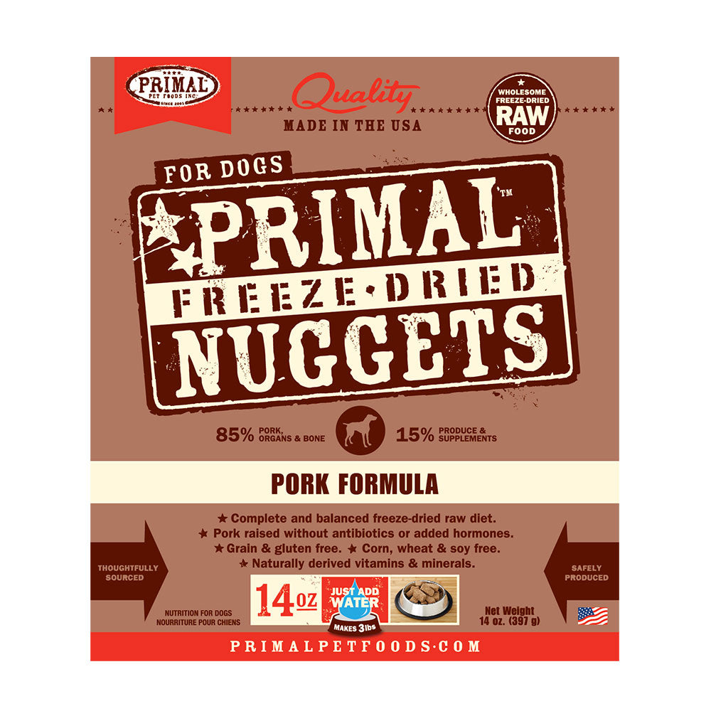 Primal™ Freeze Dried Raw Pork Formula Dog Nuggets 14 Oz