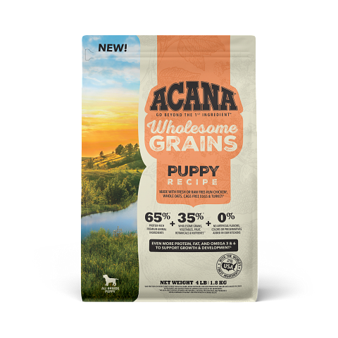 New Acana Wholesome Grains Puppy Recipe