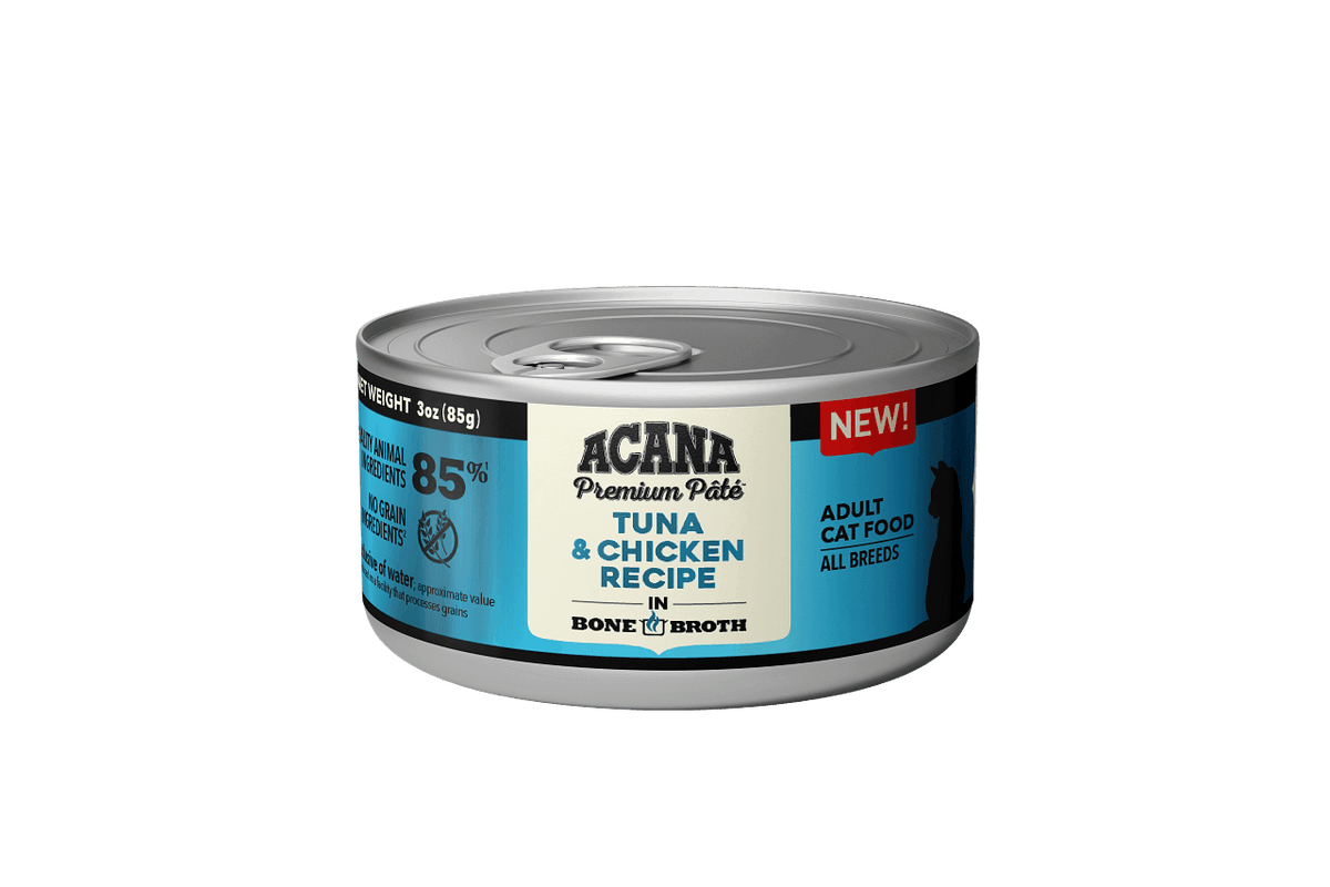 ACANA Premium Pate Wet Cat Food Tuna & Chicken Recipe Front.