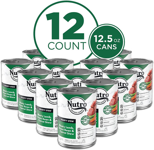Nutro Hearty Stew Grain Free Meaty Lamb, Green Bean & Carrot Stew Adult Canned Dog Food
